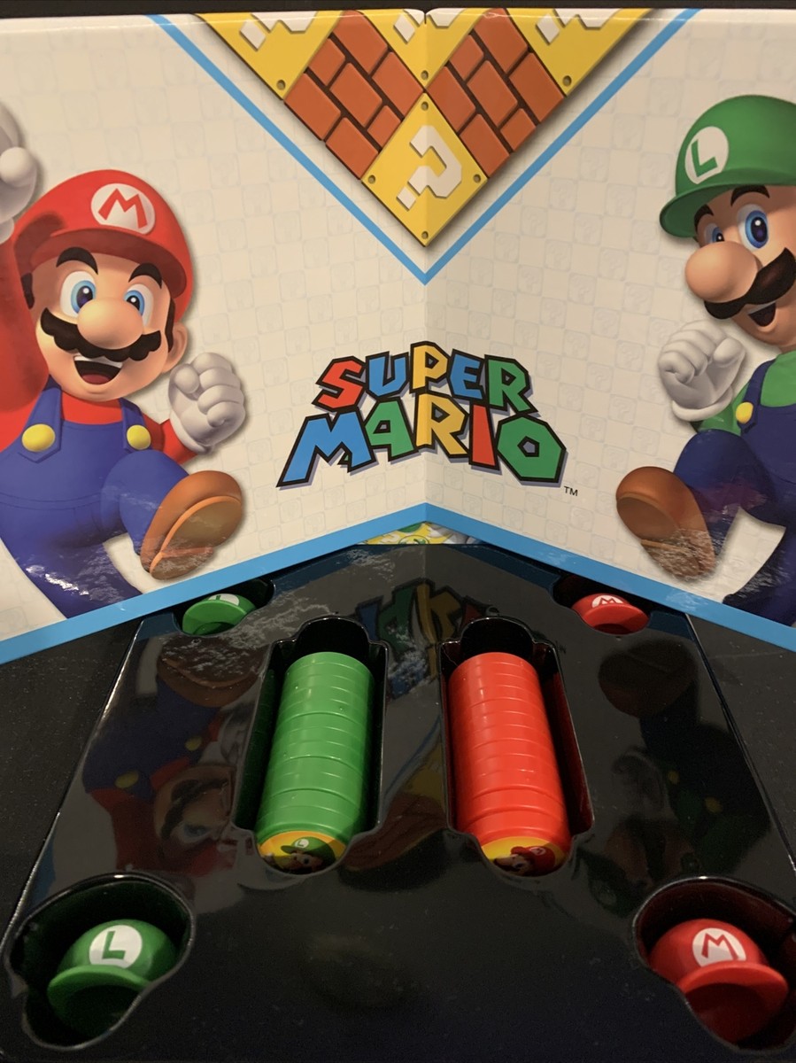 Juego Nintendo Super Mario Bros Damas y Tic Tac Toe Coleccionistas Tin Luigi