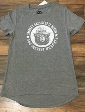 SMOKEY THE BEAR Keep It Green  Prevent Wildfires Licensed Tee Juniors T-Shirt