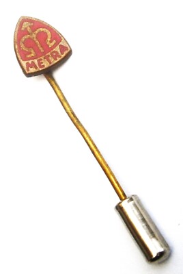 B234) Metra Elektrische Messgeräte Vintage Werbung Anstecknadel Anstecker