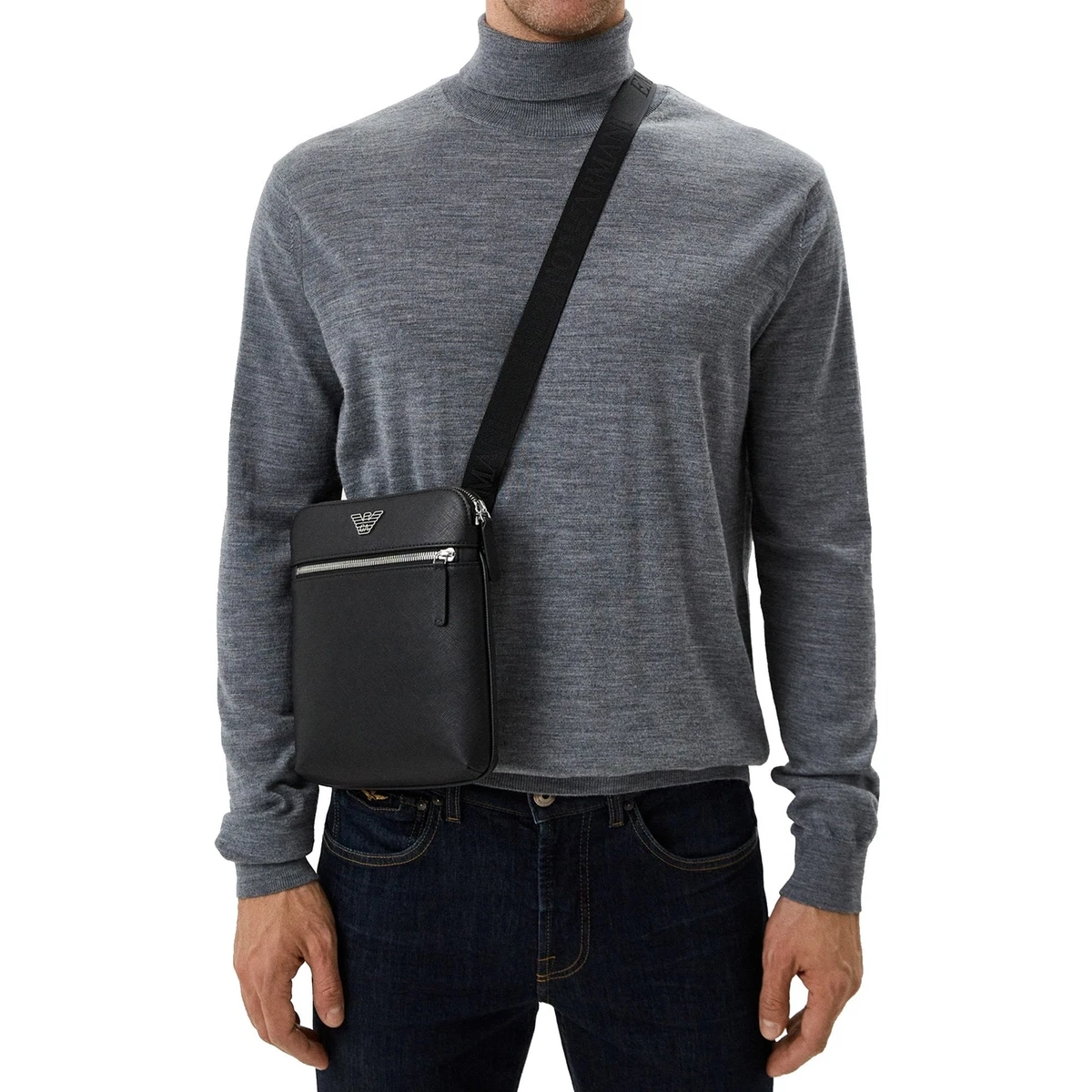 Emporio Armani Y4M185 Y138E Cross Body Regenerated Leather 