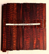 13 pcs 5/8" x 5/8" x 9" High figured Snakewood turnings