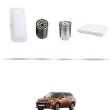 HOFFCAR Kit tagliando - 4 filtri compatibile con Mitsubishi Outlander III 2.2 Di