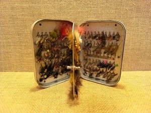 Vintage Richard Wheatley Fly Box And Flys