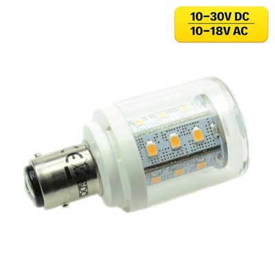 BAY15d LED 12V 24V Warmweiß 2800K 2,5W | für Caravan & Boot