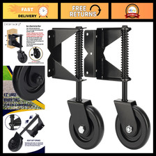 Heavy Duty Spring-Loaded Gate Caster Kit for Wooden PVC Fences, 2 Pack, 4.3