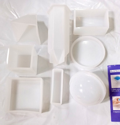 Silicone Molds for acrylics, soap, bath bombs, candles. Cube, ball, square. set