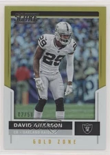 2017 Score Gold Zone /50 David Amerson #25
