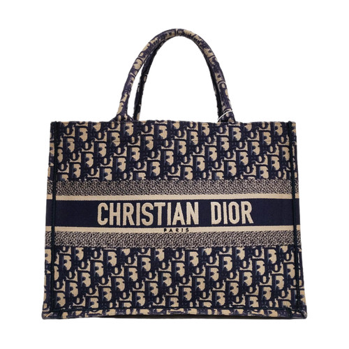 DIOR Book Tote Handbags Cloth Blue Free Shipping | Duties Paid