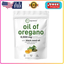 Micro Ingredients Oil of Oregano Softgels, 300 Count | 2 in 1 Formulated