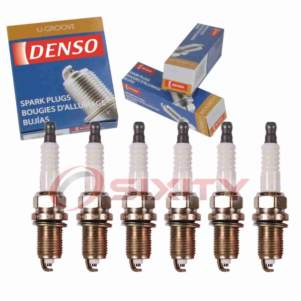 6 pc Denso Standard U-Groove Spark Plugs for 1999-2004 Mitsubishi Montero kr
