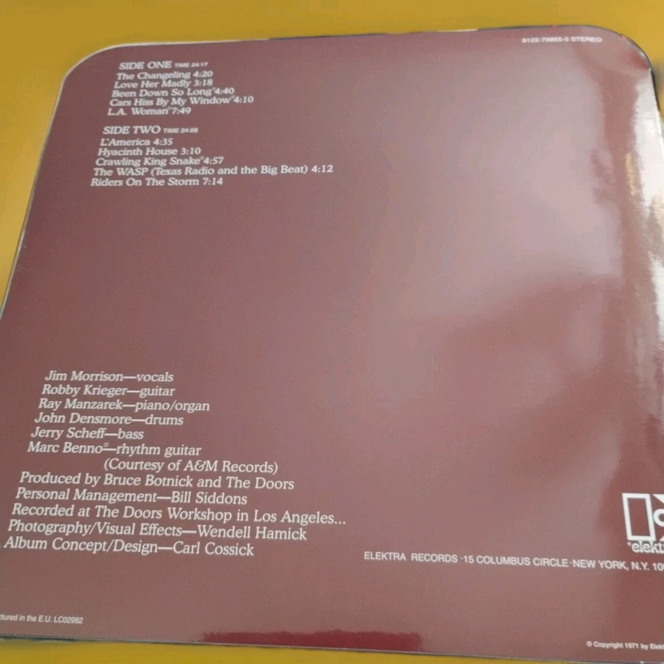 THE DOORS L.A. WOMAN - 180-GRAM VINYL LP " NEW, SEALED " ROUND DIE CUT JACKET - Image 3 of 3