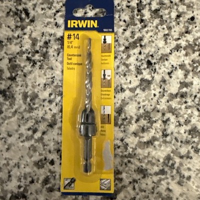 IRWIN 1882785 High Speed Steel Round Shank Wood Countersink 1/4 Dia.x4.75 L in.