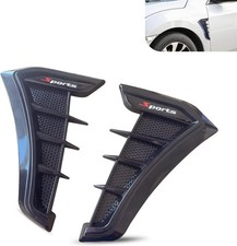 2PCS Car Fender Side Vents, TPU Scratch-Resistant 2 PCS Carbon Fiber Black
