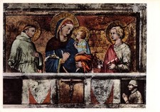 Postal Pietro Lorenzetti Pintura San Francisco Juan Evangelista Jesús