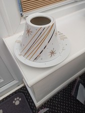 Yankee Candle Ceramic Shade and Plate Set STARRY NIGHT Design VGC