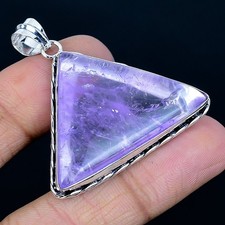 925 Silver Overlay Ametrine Gemstone Pendant Jewelry Gift 1.78"
