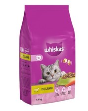 Whiskas 1+ Adult Dry Cat Food with Lamb 1.9kg FAST UK DELIVERY