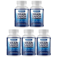 Brain Savior Advanced Brain Support Supplement Pills - 5 Bottles