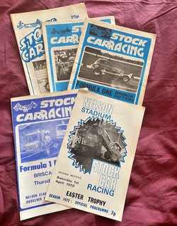 5 no Nelson Stadium Stock Car programmes 1972/78/79