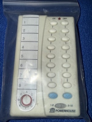X-10 Powerhouse Home Automation Remote Control Palm Pad Wireless Model HR12A