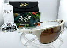MAUI JIM ISLAND TIME MJ 237-05M MATTE WHITE HCL BRONZE POLARIZED SUNGLASSES RARE