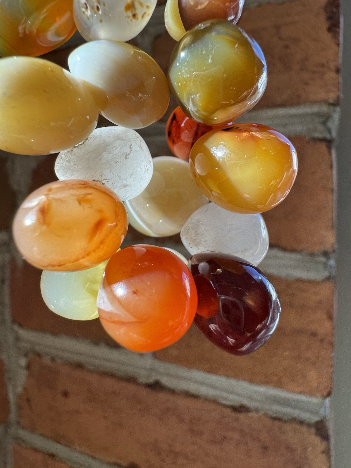 Polished Multicolor Agate Gemstone Graduated Oval… - image 3