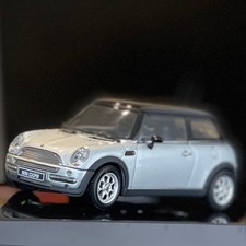 AUTOART MINI COOPER 1/43 Diecast Model Car Silver Black Twin Tone Authentic