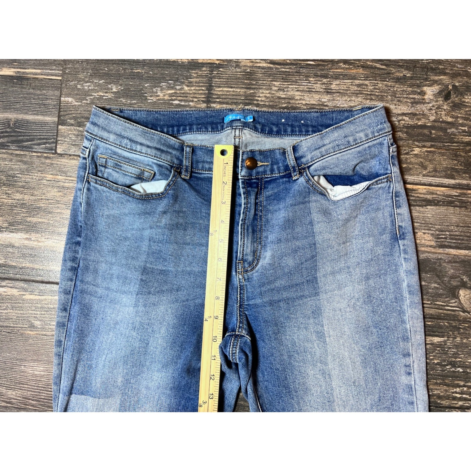 J. Mclaughlin Jaycie Blue Patchwork Straight Leg … - image 4