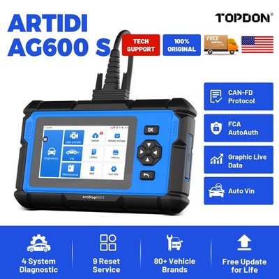 TOPDON AD600S OBD2 Scanner ABS SRS EPB SAS TPMS Engine Car Diagnostic Scan Tool