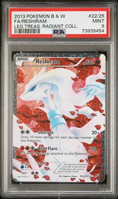 Pokemon Reshiram RC22/RC25 Legendary Treasures: Radiant Collection Holo PSA 9