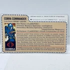 G.I. Joe 1982 COBRA COMMANDER Mail-Away Uncut File Card Vintage Original Rare