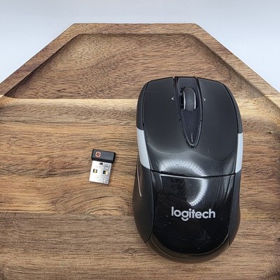 Logitech M525 Wireless Mouse Black Unifying Receiver USB PC Mac Ergonomic
