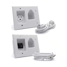 In-Wall Cable Management Kit with Single Power Plug for Neat, Organized Wall-Mou