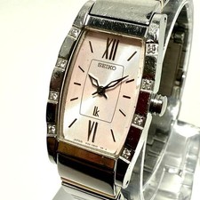Seiko Lukia Dress Quartz Women Watch Pink Dial 18mm Japan Made wrist 14cm