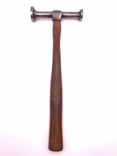 Large Vintage ATHA Tool Co. Panel Beaters Body Hammer Round Face 15”