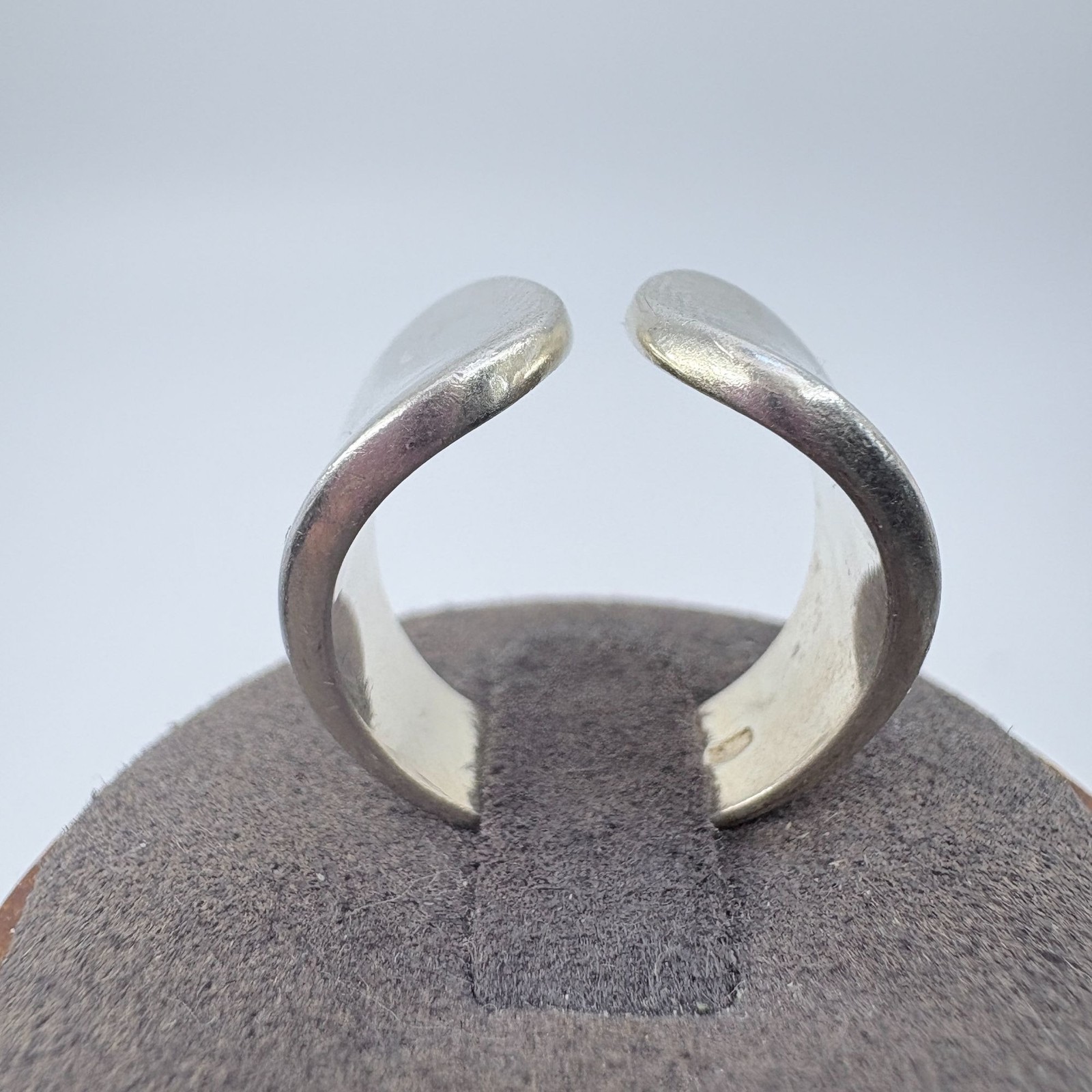 VTG Solid Sterling Silver 925 Rounded Wide Open T… - image 4