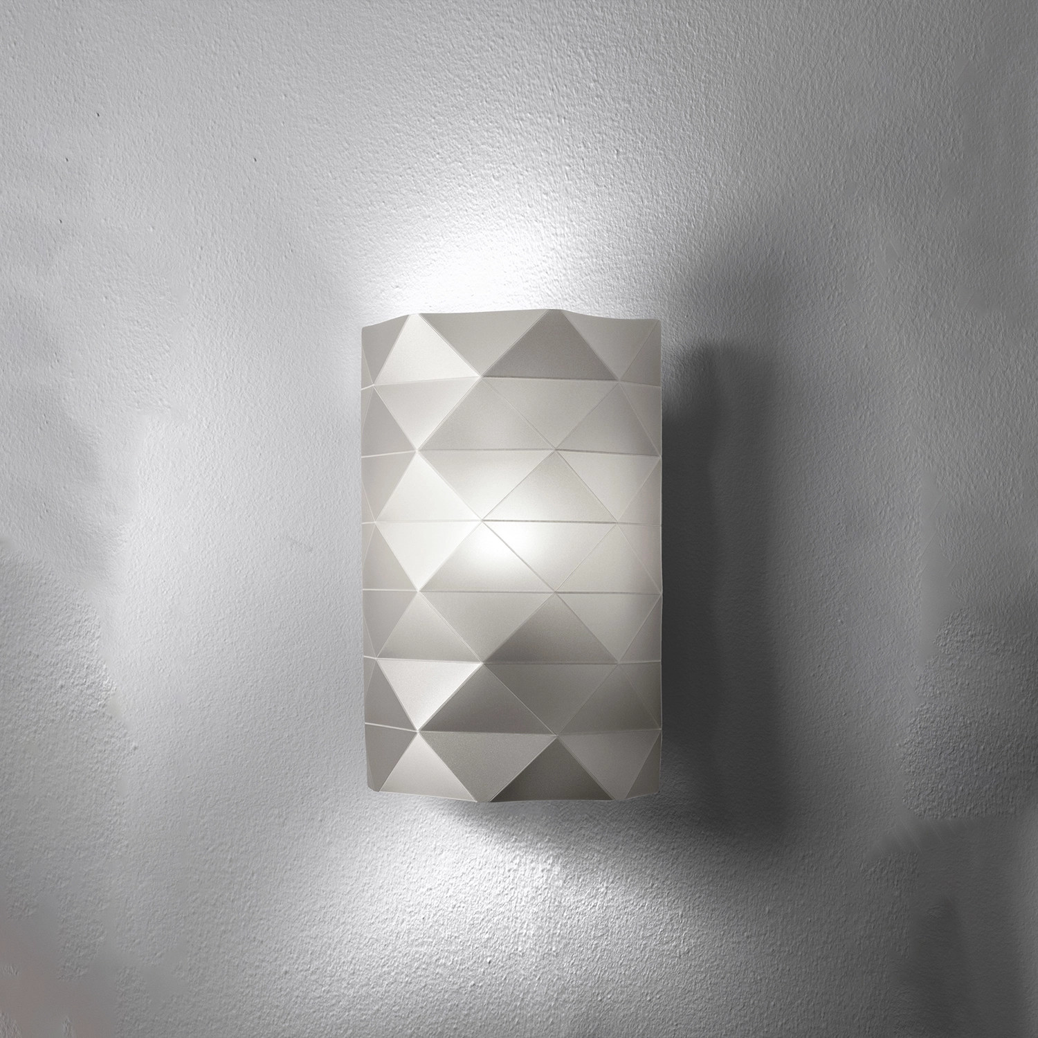 Applique Prisma Polilux Argento 1 Luce E27 - Design Esclusivo Italiano