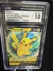 Pokemon - Pikachu V - SWSH198 -Pikachu V Box - CGC 10 - PUSHP198 Black Star Prom