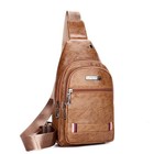 Mens Backpack Leather Sling Bag Chest Shoulder Fanny Pack Crossbody Sport Travel — photo 1