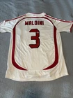 Paolo Maldini Signed AC Milan Away Soccer Jersey #3 with Beckett Witness