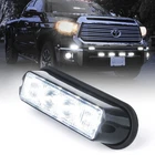 LED Strobe Light White Grille Side Marker Bumper Emergency Warning Hazard Flash