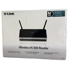 D-Link DIR-615 Wireless N 300 Router 4 LAN Ports File Sharing Brand New