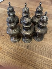 Antico scuotitore sale e pepe in argento sterling