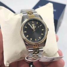 NIB Invicta Montres Prestige X Silver Gold & Black 38mm Watch MPW-0273