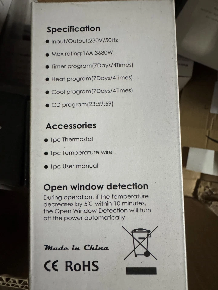 Digital Programmable Plug in Thermostat, electrical infrared Heating - clearance - Image 4 of 4