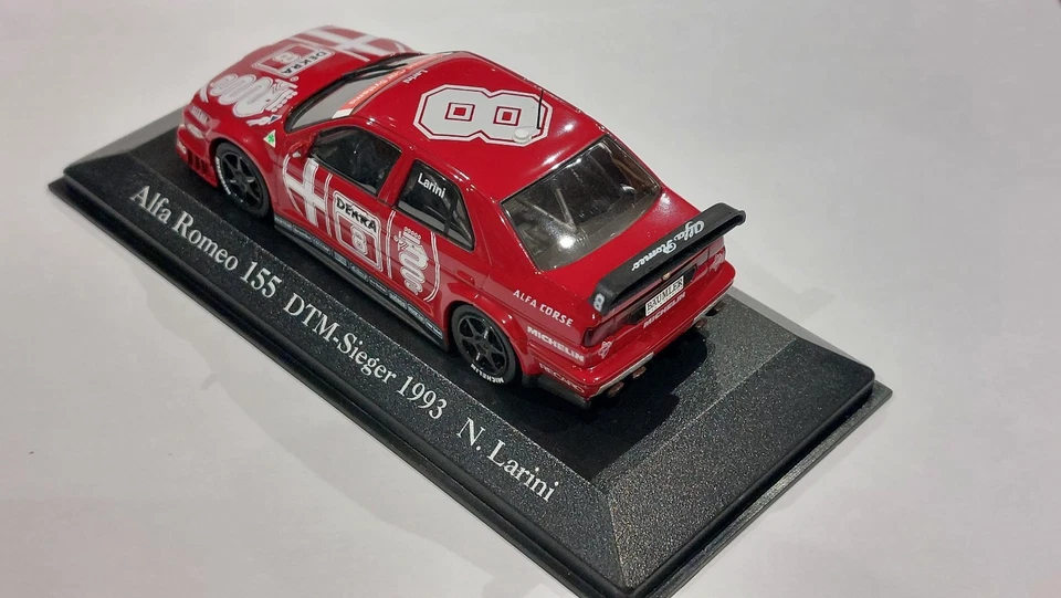 ALFA ROMEO 155 DTM SIEGER 1993 1/43 MINICHAMPS ROUGE - Photo 3/4