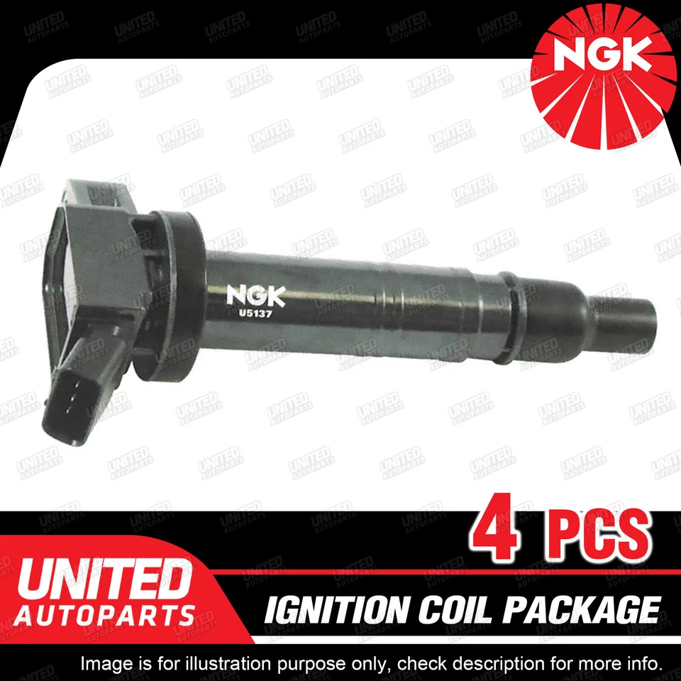 4Pcs NGK Ignition Coils Pack for Toyota Hilux TGN16R 2.7L 4Cyl 16V 2005-2011