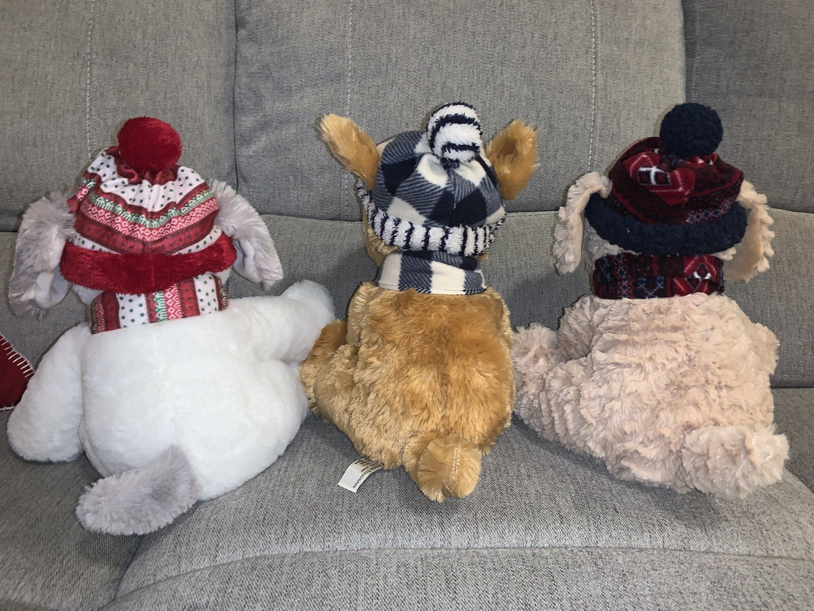 Hugfun Int'l Gentle  Treasures 14" St. Jude Floppy Soft Plush Holiday Dogs Lot 3