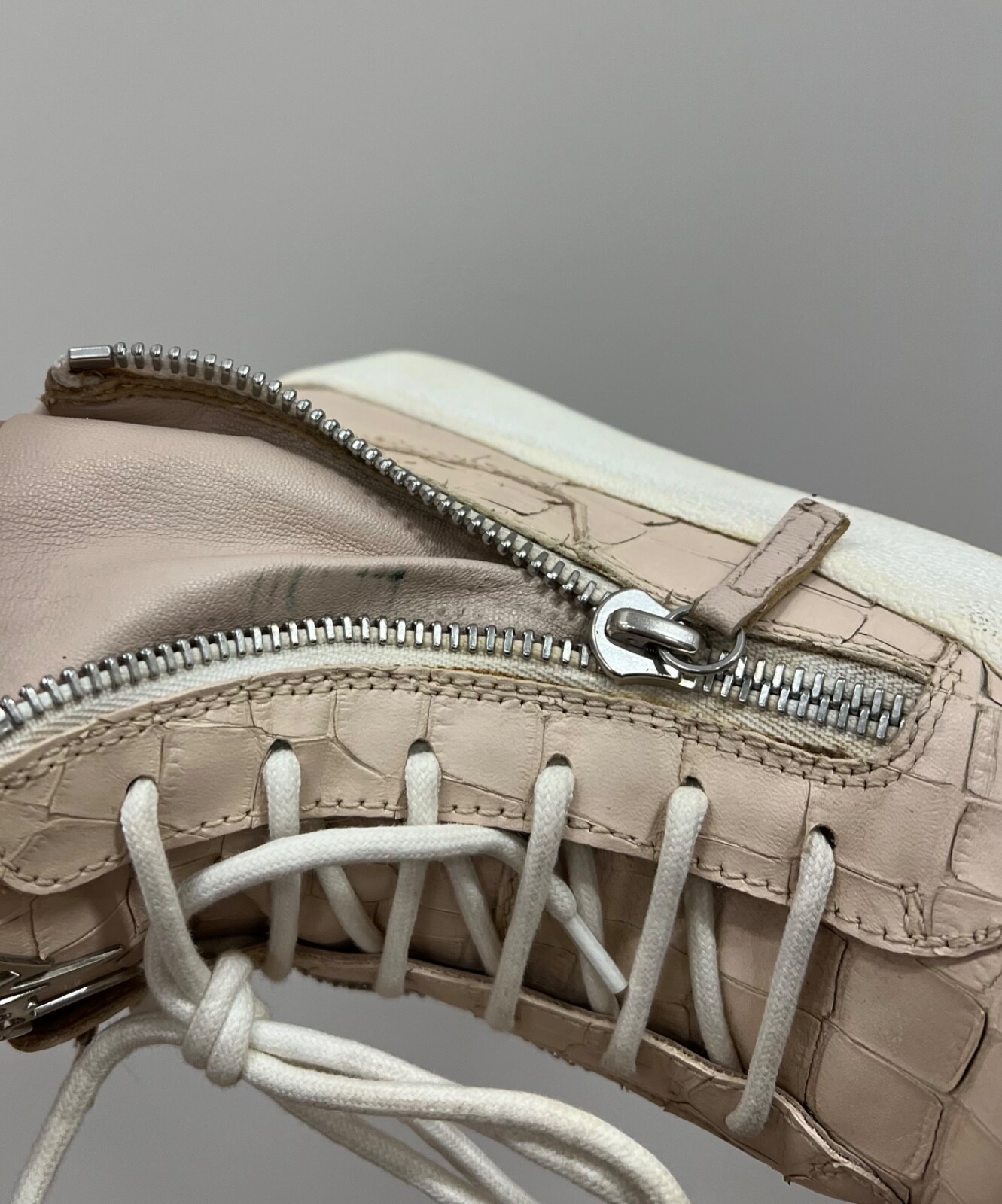 Giuseppe Zanotti Leather Python High Top Sneakers - image 13