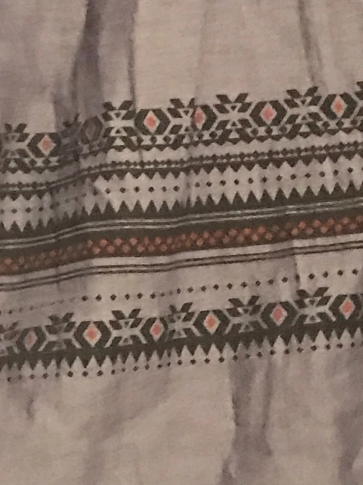 Camisa hawaiana de algodón tribal a rayas grises vintage M HAWK'S BAY para hombre NUNCA USADA Foto 4 de 4